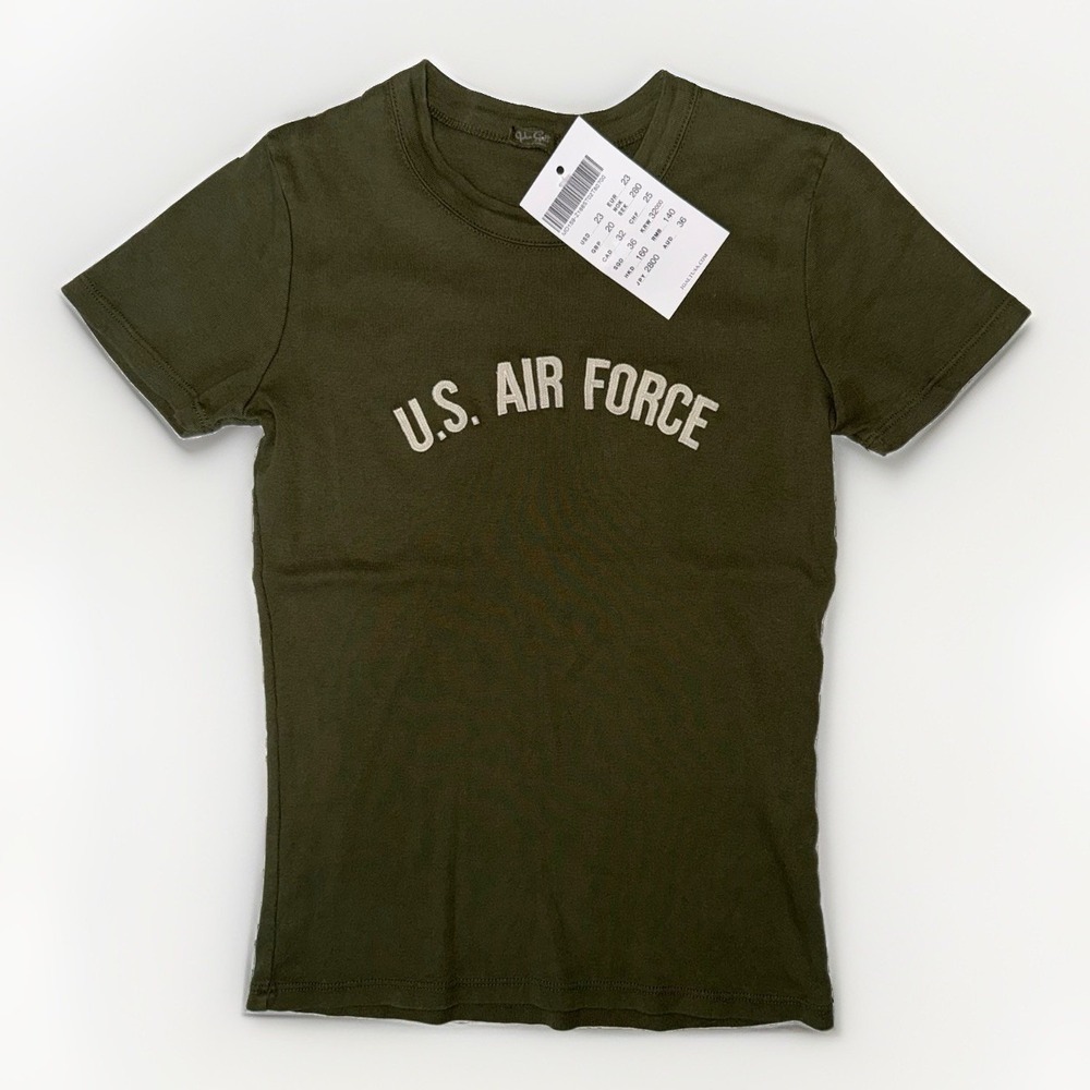 NWT John Galt Brandy Melville U.S. Air Force Baby Tee Olive Green OS One Size